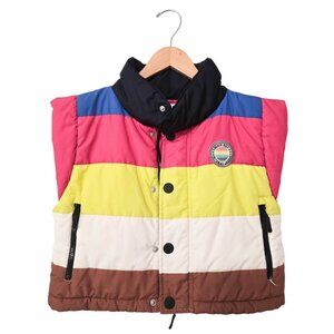 Beach Riot Color Block Crop Puffer Vest Size S